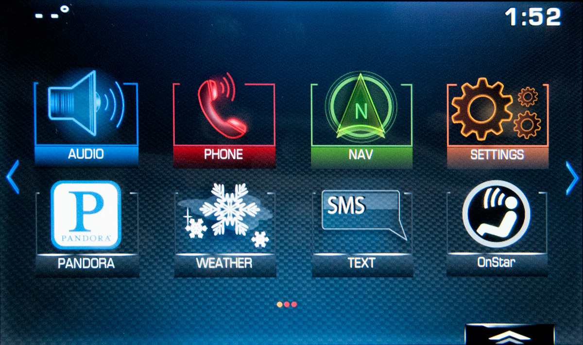 2015 Chevy infotainment screen