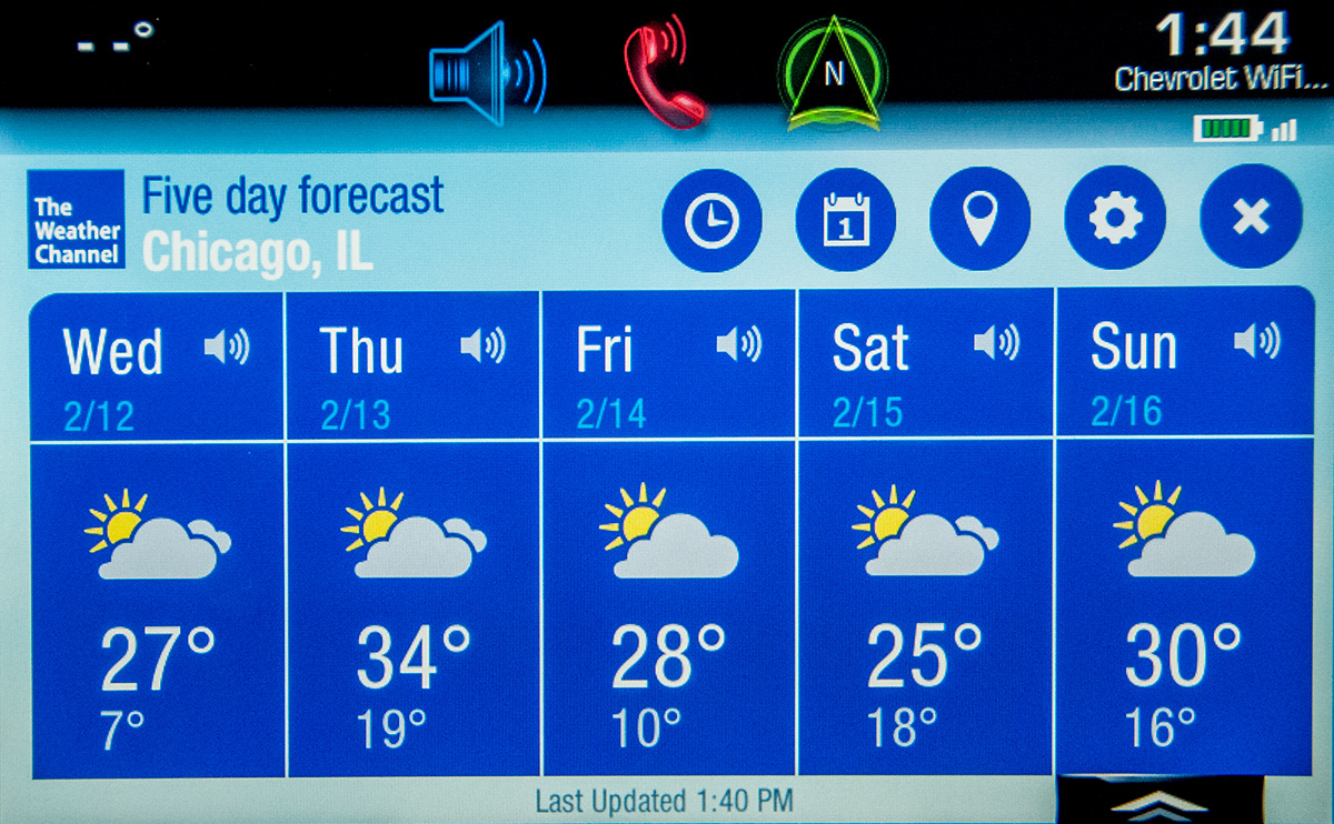 2015 Chevy infotainment screen